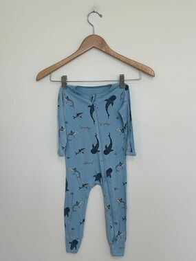 Kyte BABY Blue Shark Print Kids Zippy Size 2T